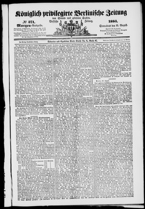 Königlich privilegirte Berlinische Zeitung von Staats- und gelehrten Sachen vom 11.08.1883