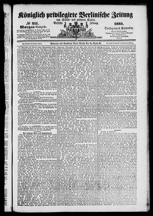 Königlich privilegirte Berlinische Zeitung von Staats- und gelehrten Sachen vom 04.09.1883
