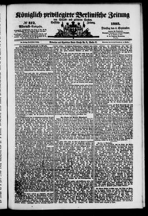 Königlich privilegirte Berlinische Zeitung von Staats- und gelehrten Sachen vom 04.09.1883