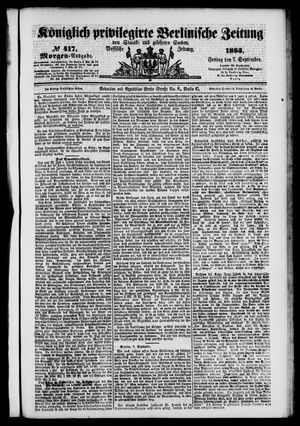 Königlich privilegirte Berlinische Zeitung von Staats- und gelehrten Sachen vom 07.09.1883