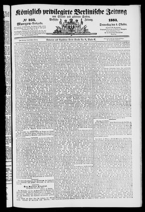 Königlich privilegirte Berlinische Zeitung von Staats- und gelehrten Sachen vom 04.10.1883