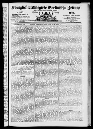 Königlich privilegirte Berlinische Zeitung von Staats- und gelehrten Sachen vom 06.10.1883