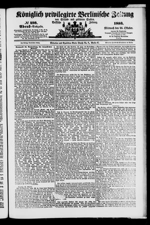 Königlich privilegirte Berlinische Zeitung von Staats- und gelehrten Sachen vom 24.10.1883
