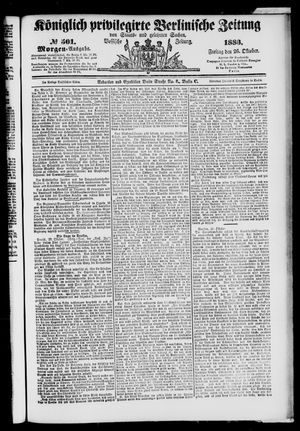 Königlich privilegirte Berlinische Zeitung von Staats- und gelehrten Sachen vom 26.10.1883