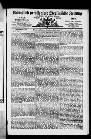 Königlich privilegirte Berlinische Zeitung von Staats- und gelehrten Sachen vom 05.11.1883