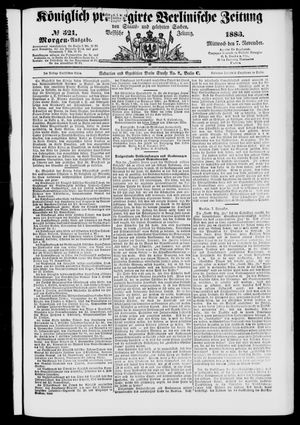 Königlich privilegirte Berlinische Zeitung von Staats- und gelehrten Sachen vom 07.11.1883
