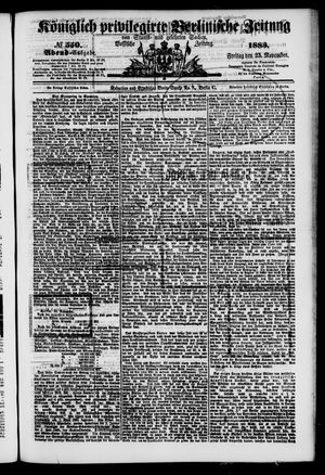 Königlich privilegirte Berlinische Zeitung von Staats- und gelehrten Sachen vom 23.11.1883