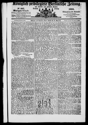 Königlich privilegirte Berlinische Zeitung von Staats- und gelehrten Sachen vom 28.11.1883