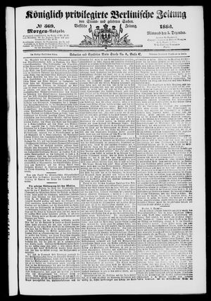 Königlich privilegirte Berlinische Zeitung von Staats- und gelehrten Sachen vom 05.12.1883