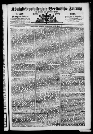 Königlich privilegirte Berlinische Zeitung von Staats- und gelehrten Sachen vom 21.12.1883
