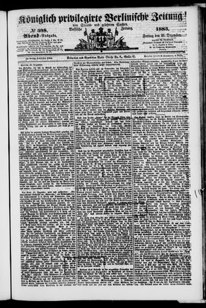 Königlich privilegirte Berlinische Zeitung von Staats- und gelehrten Sachen vom 21.12.1883