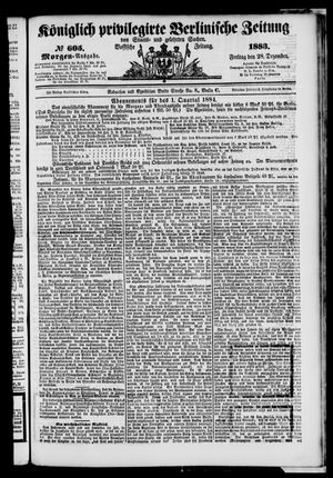 Königlich privilegirte Berlinische Zeitung von Staats- und gelehrten Sachen vom 28.12.1883