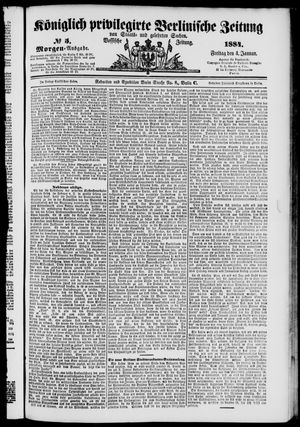 Königlich privilegirte Berlinische Zeitung von Staats- und gelehrten Sachen on Jan 4, 1884