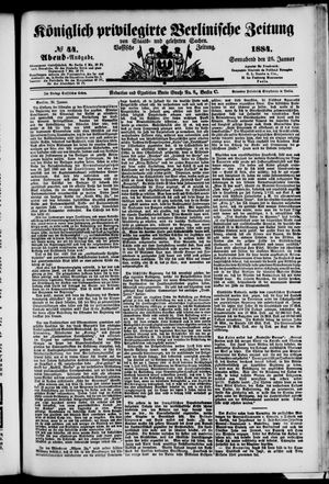 Königlich privilegirte Berlinische Zeitung von Staats- und gelehrten Sachen vom 26.01.1884