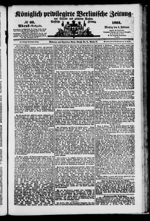 Königlich privilegirte Berlinische Zeitung von Staats- und gelehrten Sachen on Feb 4, 1884