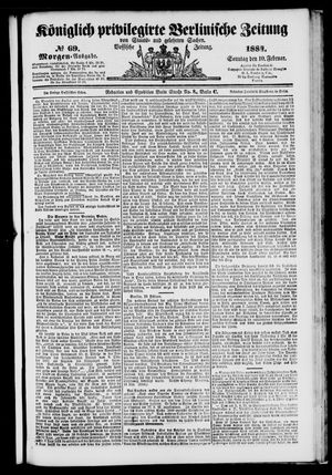 Königlich privilegirte Berlinische Zeitung von Staats- und gelehrten Sachen vom 10.02.1884