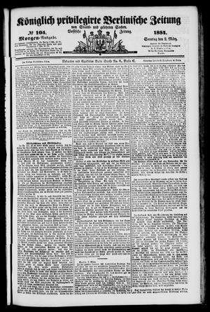 Königlich privilegirte Berlinische Zeitung von Staats- und gelehrten Sachen vom 02.03.1884