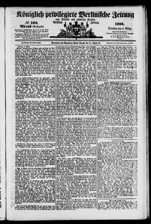 Königlich privilegirte Berlinische Zeitung von Staats- und gelehrten Sachen on Mar 4, 1884