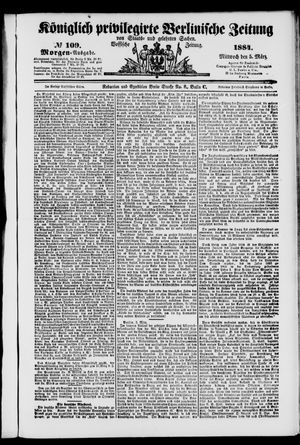 Königlich privilegirte Berlinische Zeitung von Staats- und gelehrten Sachen on Mar 5, 1884