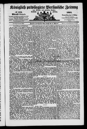 Königlich privilegirte Berlinische Zeitung von Staats- und gelehrten Sachen vom 06.03.1884