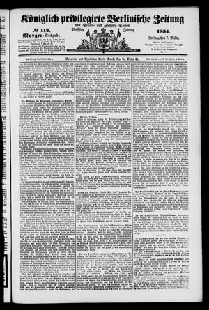 Königlich privilegirte Berlinische Zeitung von Staats- und gelehrten Sachen on Mar 7, 1884