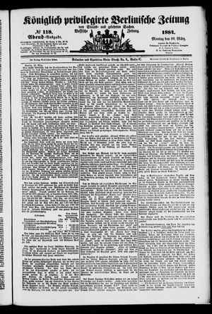 Königlich privilegirte Berlinische Zeitung von Staats- und gelehrten Sachen on Mar 10, 1884
