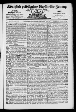 Königlich privilegirte Berlinische Zeitung von Staats- und gelehrten Sachen vom 11.03.1884
