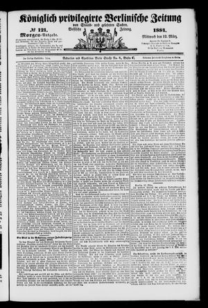 Königlich privilegirte Berlinische Zeitung von Staats- und gelehrten Sachen vom 12.03.1884