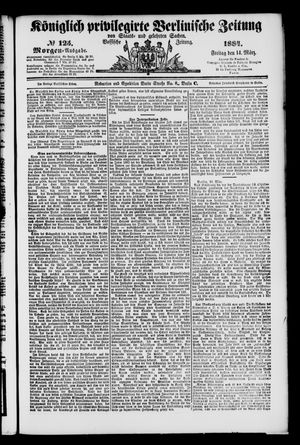 Königlich privilegirte Berlinische Zeitung von Staats- und gelehrten Sachen on Mar 14, 1884