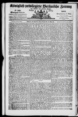 Königlich privilegirte Berlinische Zeitung von Staats- und gelehrten Sachen on Mar 29, 1884