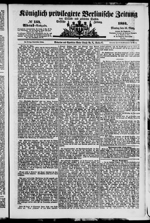 Königlich privilegirte Berlinische Zeitung von Staats- und gelehrten Sachen on Mar 31, 1884