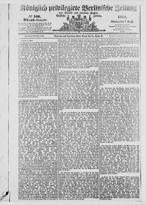 Königlich privilegirte Berlinische Zeitung von Staats- und gelehrten Sachen vom 07.04.1884