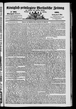 Königlich privilegirte Berlinische Zeitung von Staats- und gelehrten Sachen on May 2, 1884