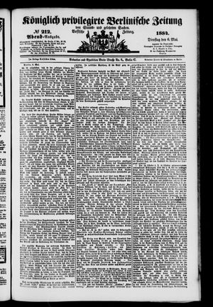Königlich privilegirte Berlinische Zeitung von Staats- und gelehrten Sachen on May 6, 1884
