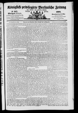 Königlich privilegirte Berlinische Zeitung von Staats- und gelehrten Sachen vom 10.05.1884