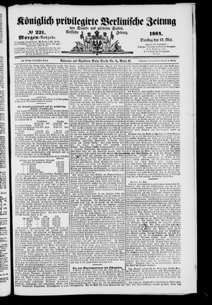 Königlich privilegirte Berlinische Zeitung von Staats- und gelehrten Sachen vom 13.05.1884