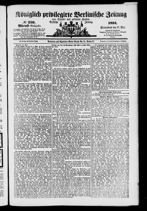Königlich privilegirte Berlinische Zeitung von Staats- und gelehrten Sachen vom 17.05.1884