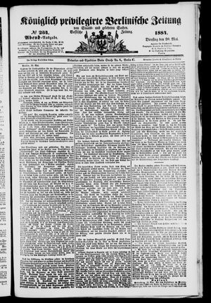 Königlich privilegirte Berlinische Zeitung von Staats- und gelehrten Sachen on May 20, 1884