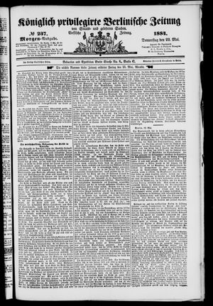 Königlich privilegirte Berlinische Zeitung von Staats- und gelehrten Sachen vom 22.05.1884