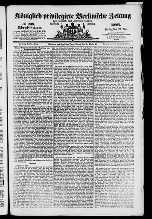 Königlich privilegirte Berlinische Zeitung von Staats- und gelehrten Sachen on May 23, 1884