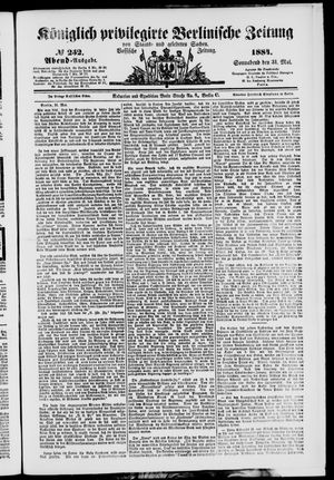 Königlich privilegirte Berlinische Zeitung von Staats- und gelehrten Sachen on May 31, 1884