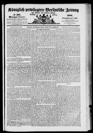 Königlich privilegirte Berlinische Zeitung von Staats- und gelehrten Sachen on Jun 5, 1884