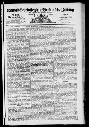 Königlich privilegirte Berlinische Zeitung von Staats- und gelehrten Sachen on Jun 8, 1884