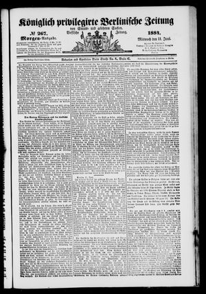 Königlich privilegirte Berlinische Zeitung von Staats- und gelehrten Sachen on Jun 11, 1884