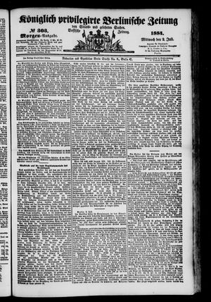 Königlich privilegirte Berlinische Zeitung von Staats- und gelehrten Sachen vom 02.07.1884