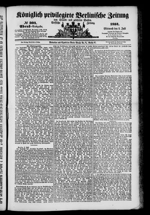 Königlich privilegirte Berlinische Zeitung von Staats- und gelehrten Sachen on Jul 2, 1884