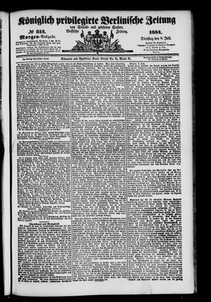 Königlich privilegirte Berlinische Zeitung von Staats- und gelehrten Sachen vom 08.07.1884
