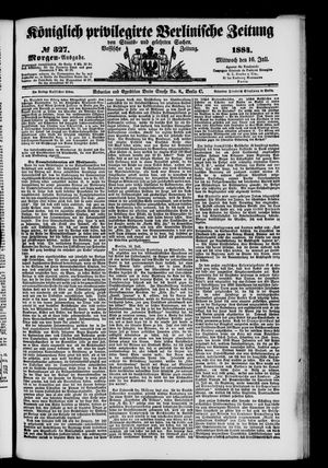 Königlich privilegirte Berlinische Zeitung von Staats- und gelehrten Sachen vom 16.07.1884