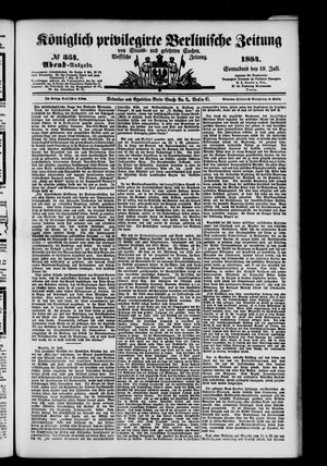 Königlich privilegirte Berlinische Zeitung von Staats- und gelehrten Sachen on Jul 19, 1884