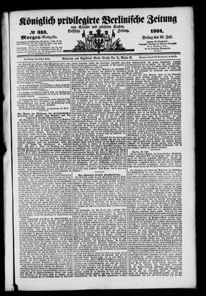 Königlich privilegirte Berlinische Zeitung von Staats- und gelehrten Sachen vom 25.07.1884